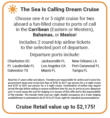 The Sea Is Calling Dream Cruise Package